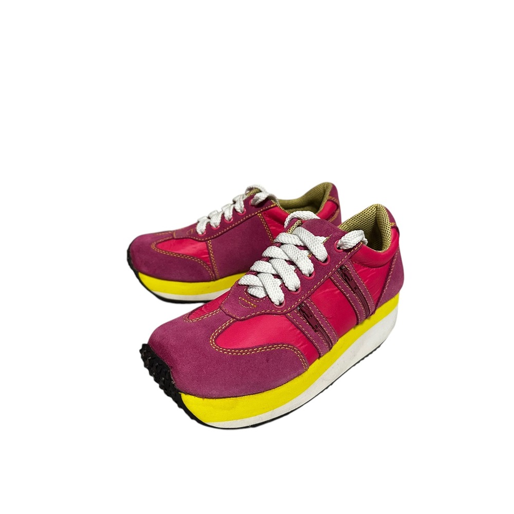 Platform Sneakers Suede Leather Accent Fashion Sneakers